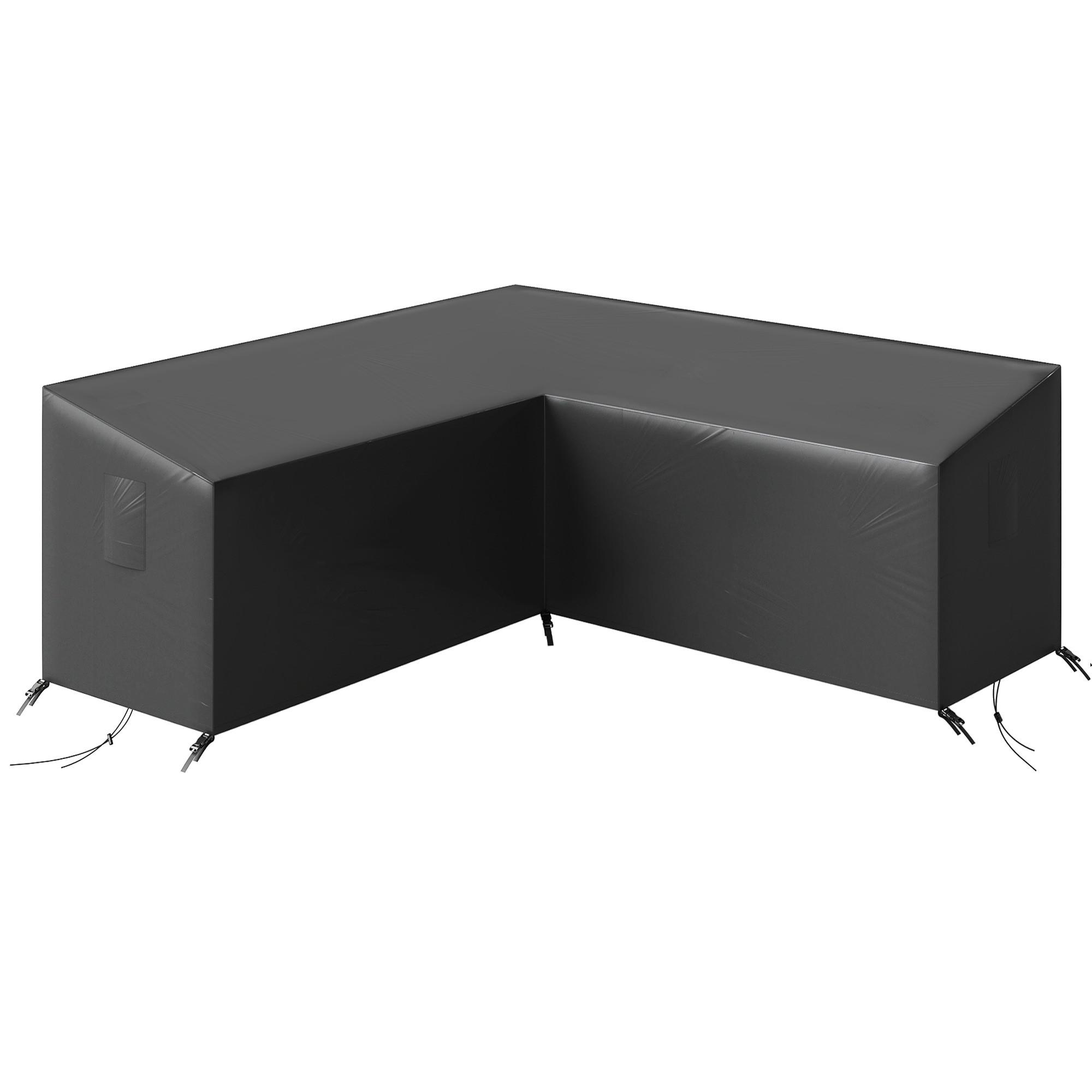 GARTENMÖBEL-ABDECKUNG 420D-Oxford-Gewebe Schwarz - Schwarz, Textil (216/78/216cm) - Outsunny