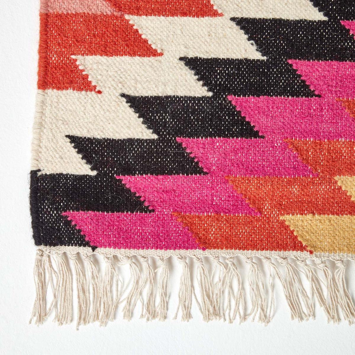 KELIM-TEPPICHLÄUFER Jakarta handgewebt 66/200 cm - Multicolor, Textil (66/200cm) - Homescapes