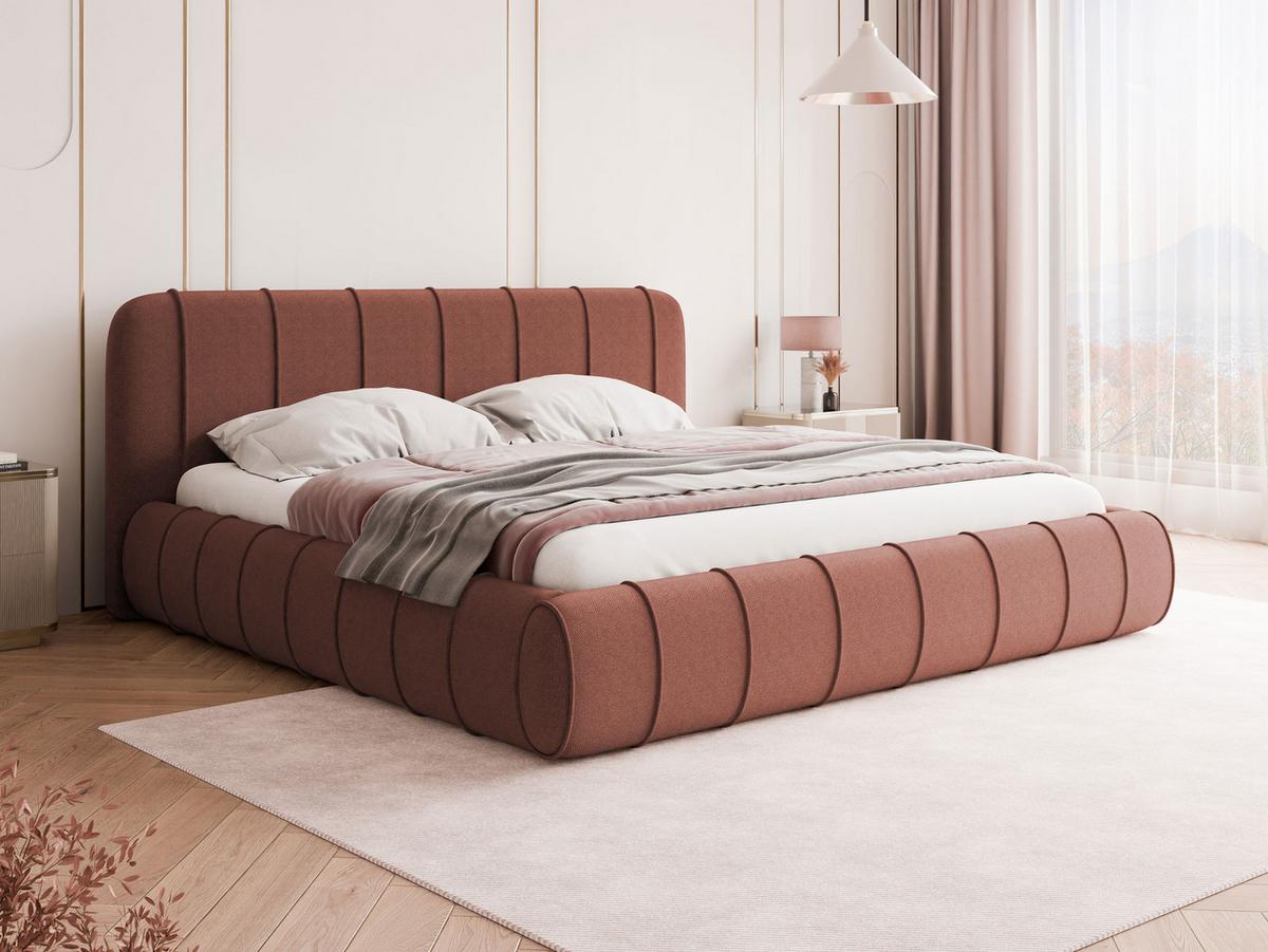 POLSTERBETT Slim XI - Rosa, Holz/Holzwerkstoff (180/200cm) - MIRJAN24
