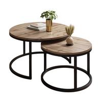 COUCHTISCH CIRI 2-in-1 Eichenholz Wotan - Schwarz, Holzwerkstoff (70/70/48cm) - Lookway