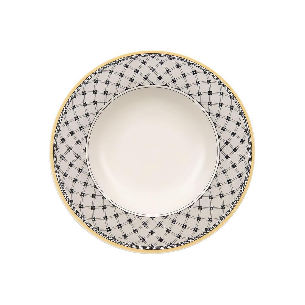 SUPPENTELLER Audun Promenade weiß-grau-gelb ø 24,2 cm - Gelb/Weiß, Keramik (24.2cm) - Villeroy & Boch