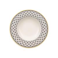 SUPPENTELLER Audun Promenade weiß-grau-gelb ø 24,2 cm - Gelb/Weiß, Keramik (24.2cm) - Villeroy & Boch
