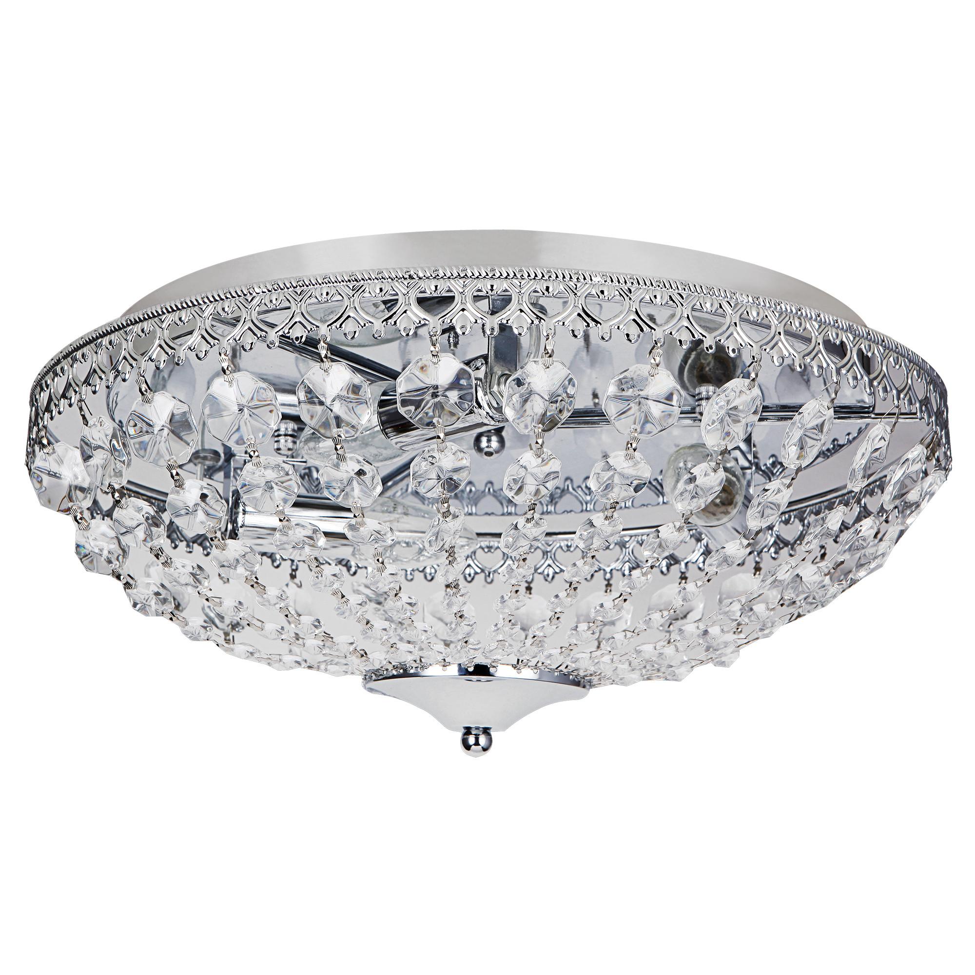 DECKENLEUCHTE - Silberfarben, Metall (40/40/16cm) - lux.pro