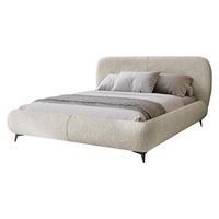 POLSTERBETT Moe - Creme/Schwarz, Holz/Holzwerkstoff (140/200cm) - MIRJAN24