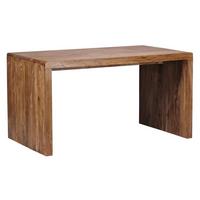 SCHREIBTISCH Massivholz Ablage Landhausstil BOHA, Dunkelbraun 160x80x76 cm - Dunkelbraun/Braun, Holz (160/80/76cm) - KADIMA DESIGN