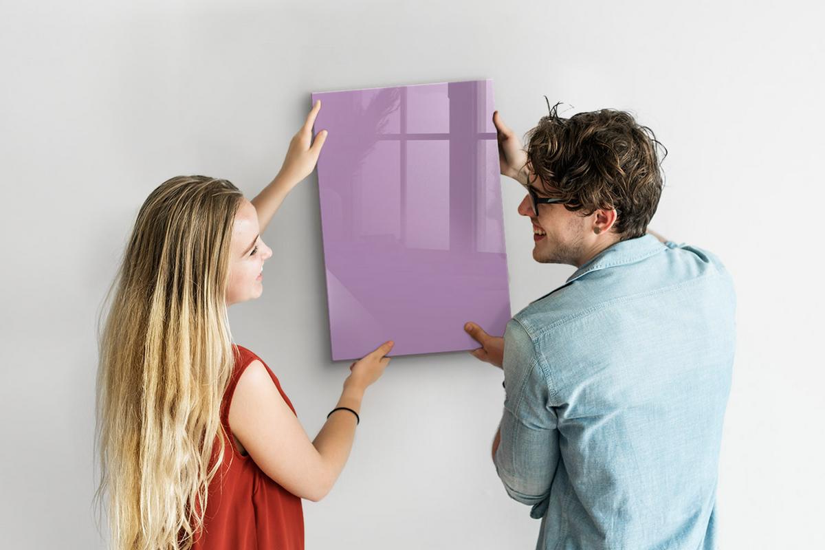 MAGNETTAFEL 40x60 Flieder schwarzer Marker - Violett, Glas (40/0.4/60cm) - TULUP