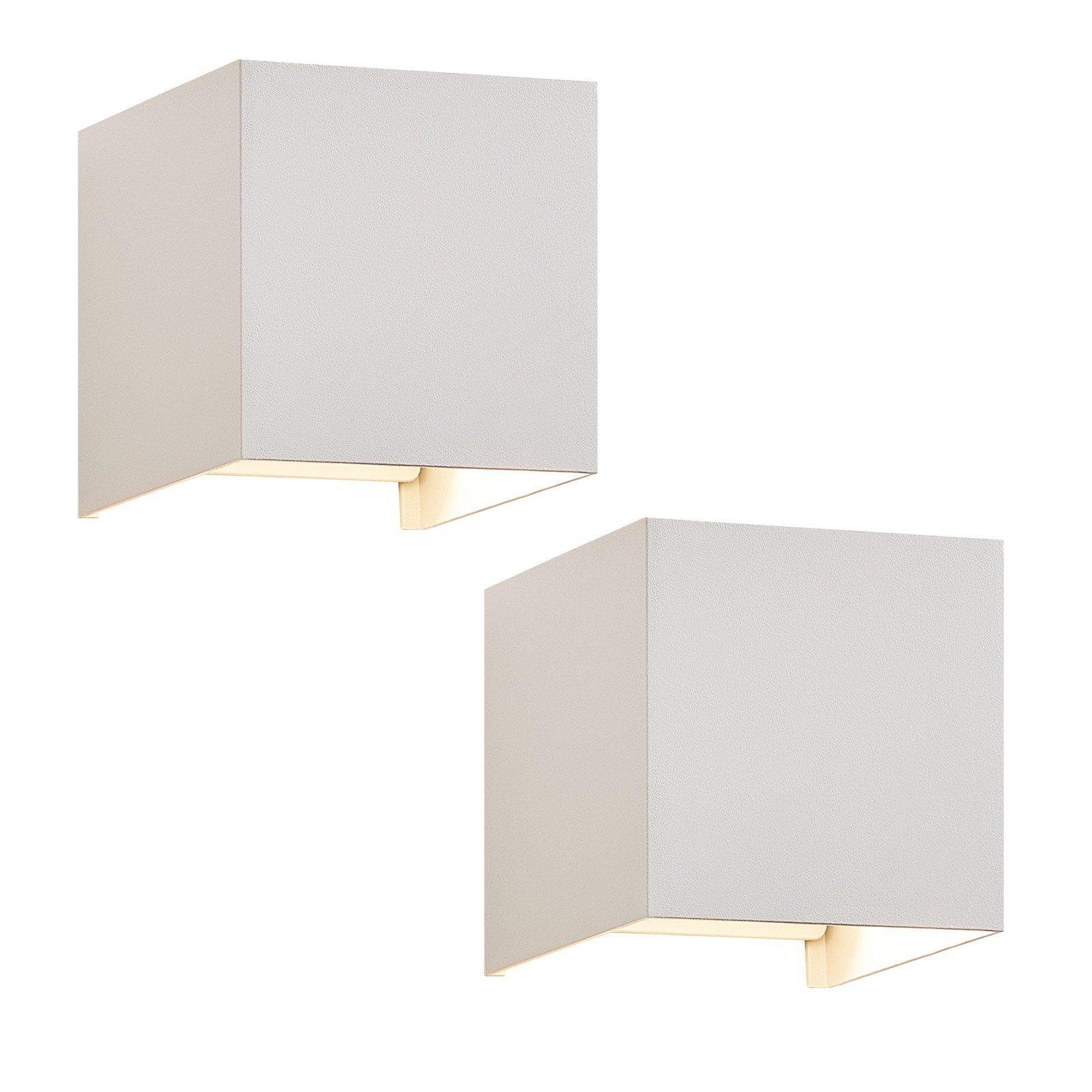 WANDLEUCHTE Luminance 22/11/11.5 cm - Weiß, Metall (11/11.5/22cm) - ZMH