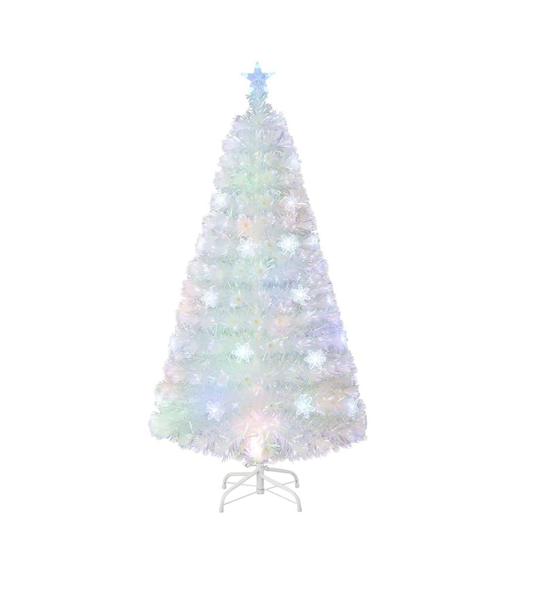 TANNENBAUM Weiß - Weiß, Kunststoff (150cm) - COSTWAY
