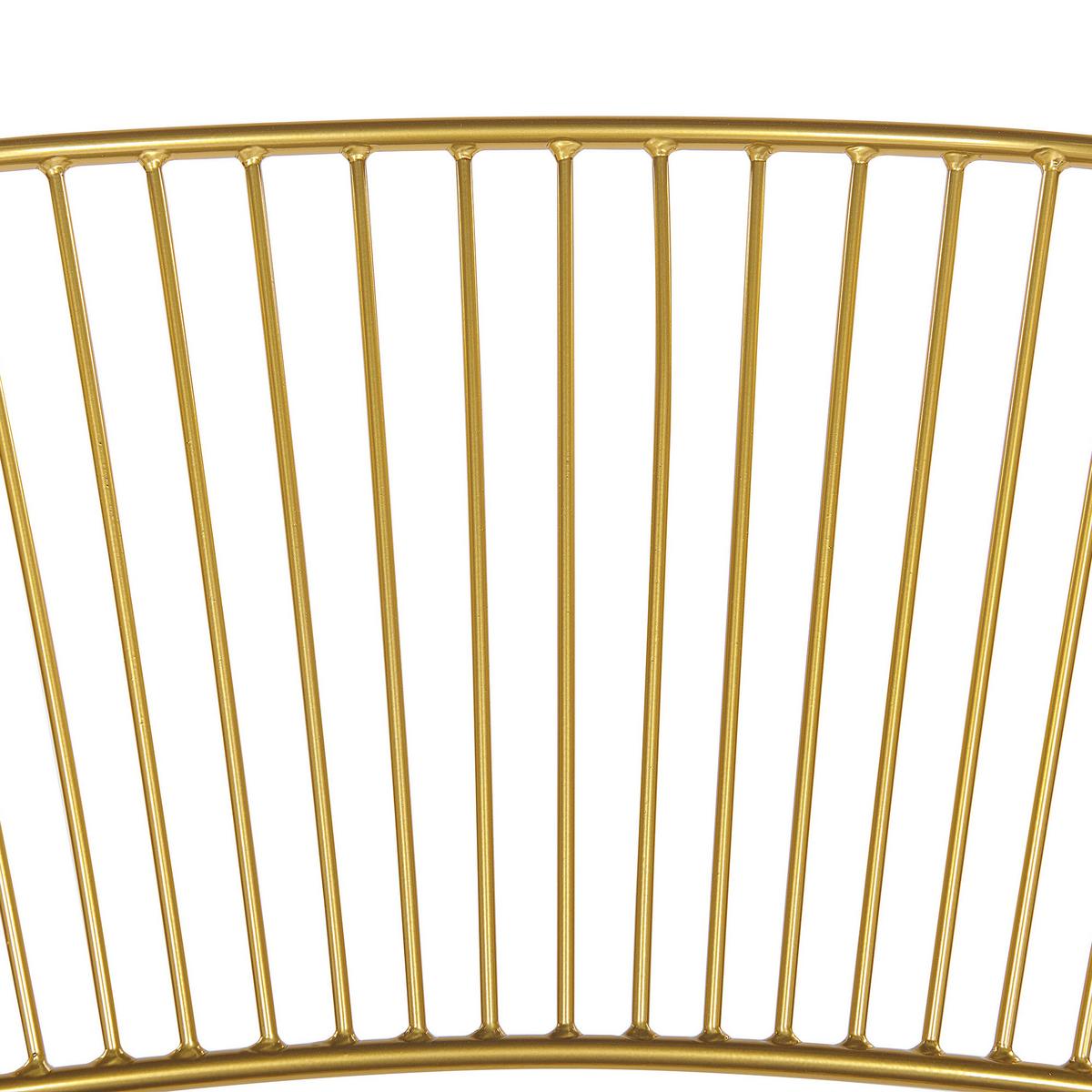 METALLSTUHL 2er-Set Gold Rigby - Goldfarben, Textil/Metall (54/77/49cm) - Beliani