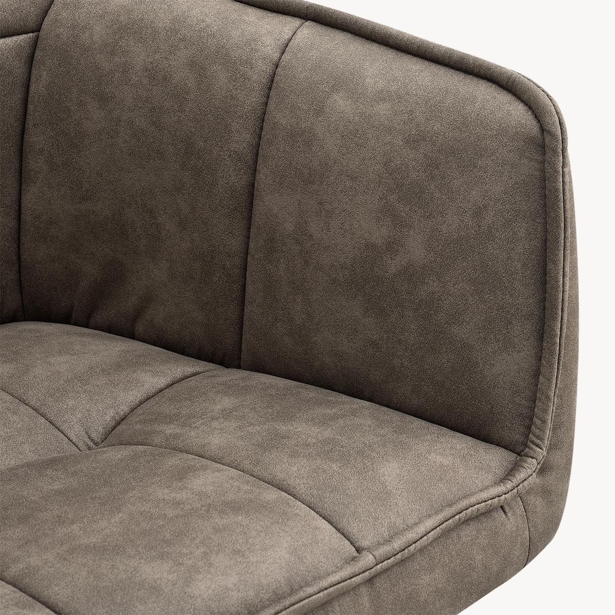 ARMLEHNSTUHL Birmingham - Taupe/Schwarz, Textil/Metall (60/82/59cm) - [en.casa]