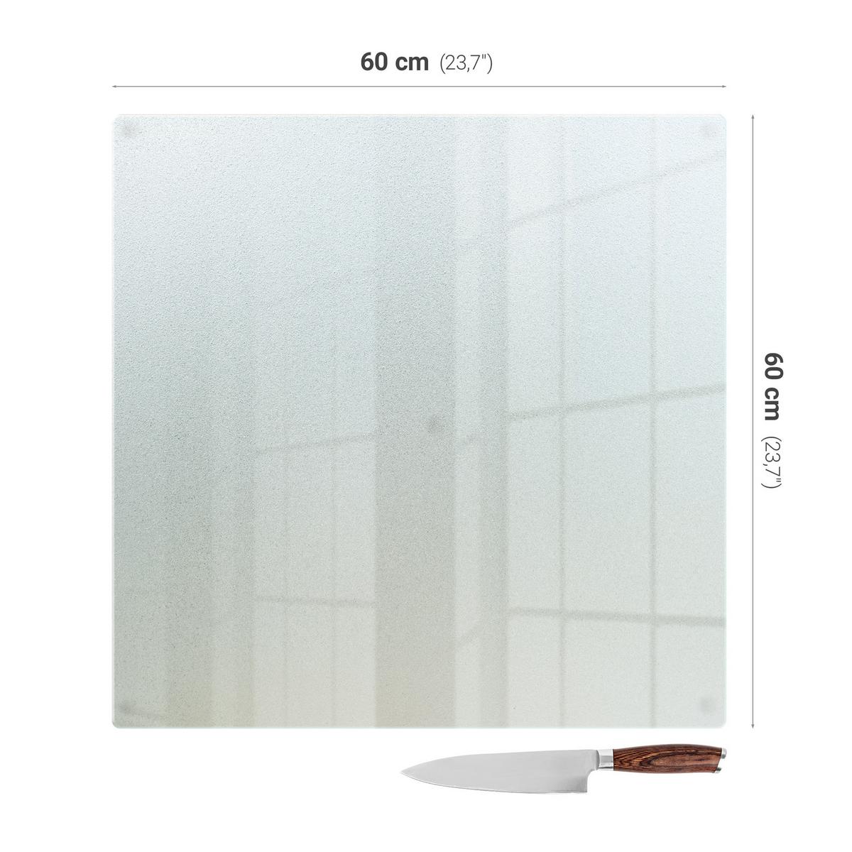KÜCHENRÜCKWAND Glas transparent 60x60 cm - Transparent, Glas (60/60/0.4cm) - TULUP