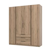 DREHTÜRENSCHRANK CAGLIARI 200/239/61,9cm 4-türig Goldfarben - Goldfarben, Holzwerkstoff (200/239/61.9cm) - MASSENO