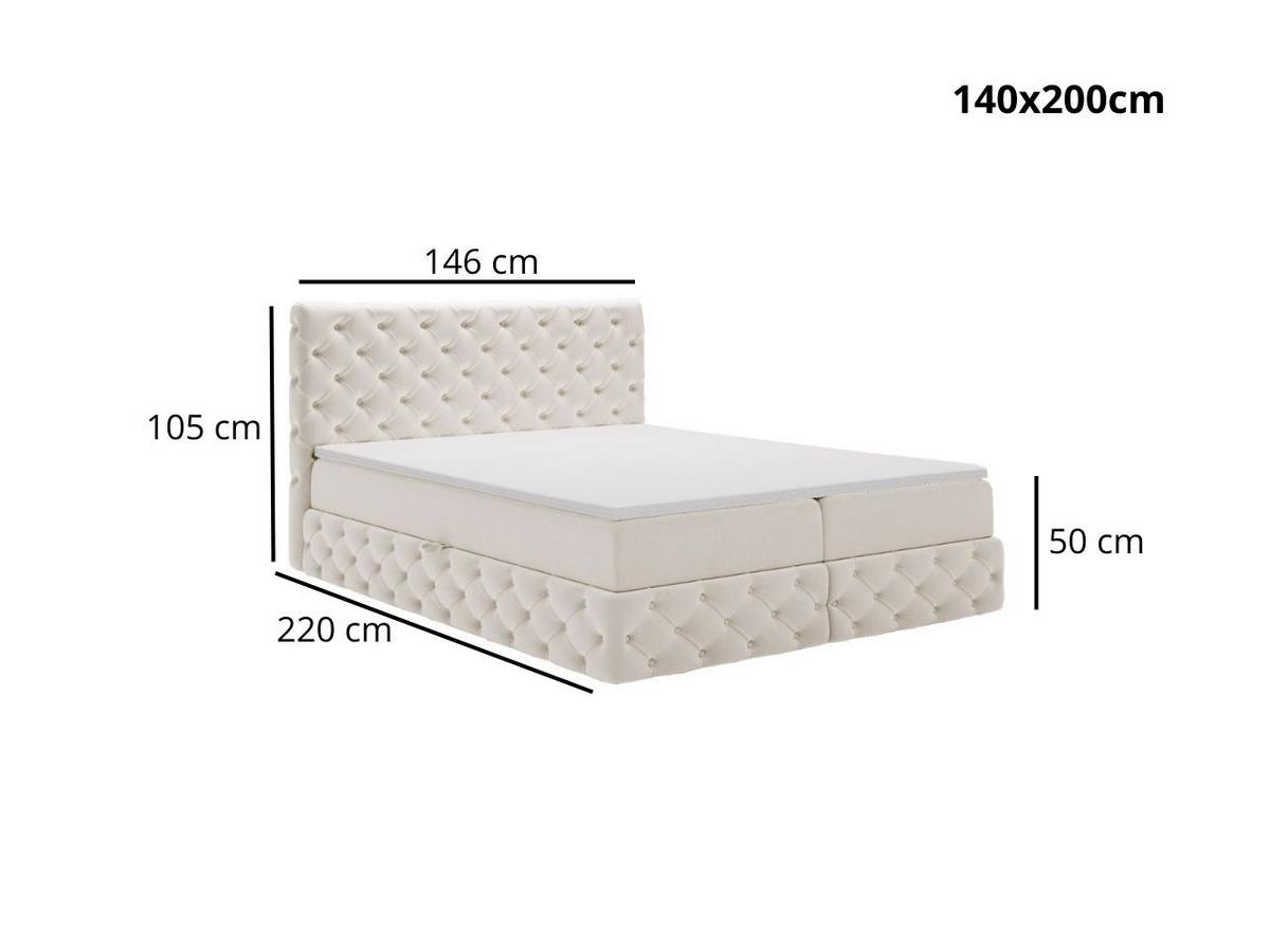 BOXBETT Canolo 140x200 Schwarz - Schwarz, Holz/Textil (140/200cm) - Graingold