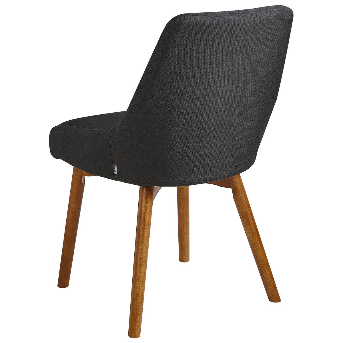 ESSZIMMERSTUHL 2er-Set Polsterbezug Schwarz Melfort - Schwarz, Holz/Textil (49/82/58cm) - Beliani