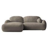 ECKSOFA Mayo, Seite: Links - Hellbraun/Schwarz, Holz/Kunststoff (275/175cm) - MIRJAN24