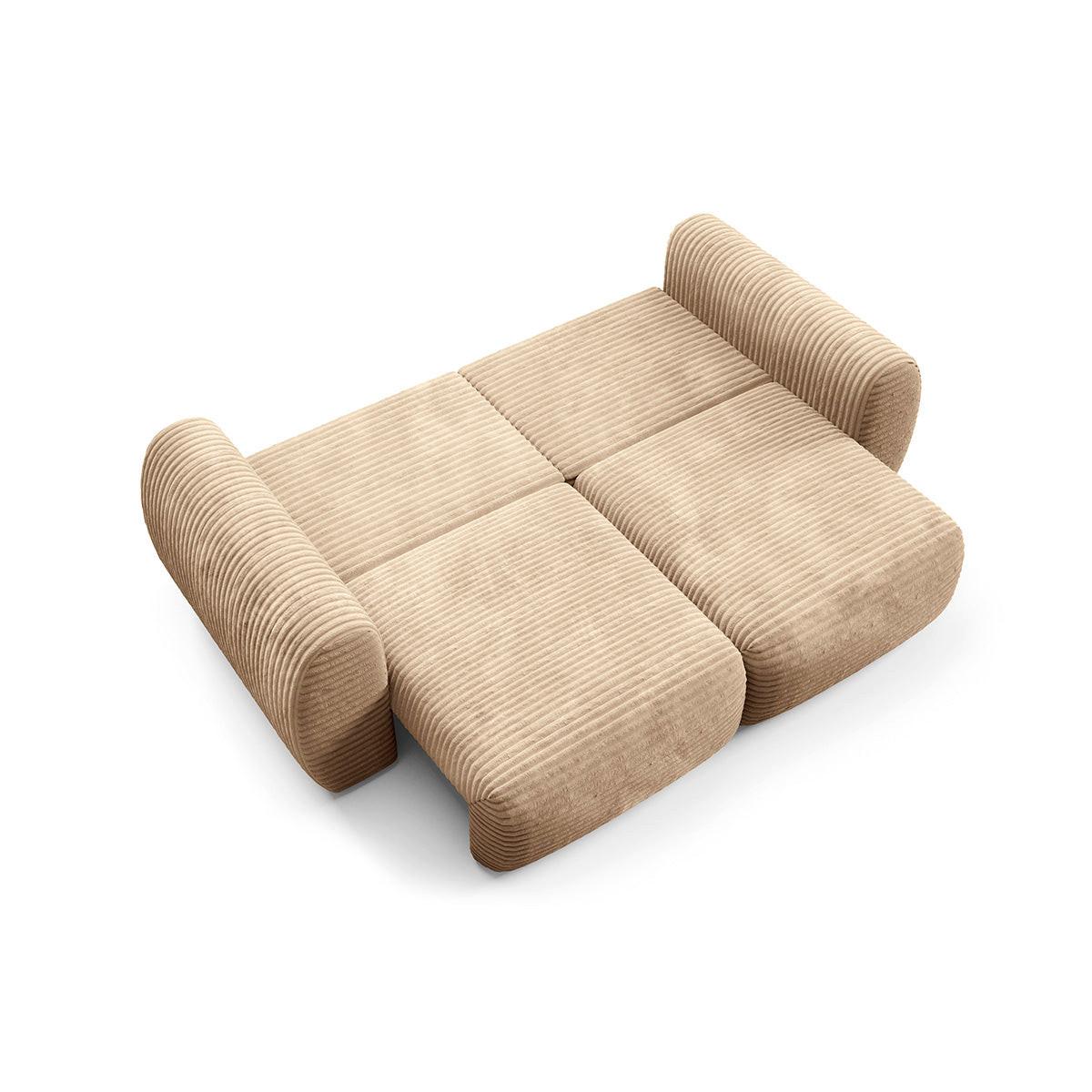 SOFA Camilla 3 Sitzplätze Beige - Beige, Holz (266/95/121cm) - Petits-meubles