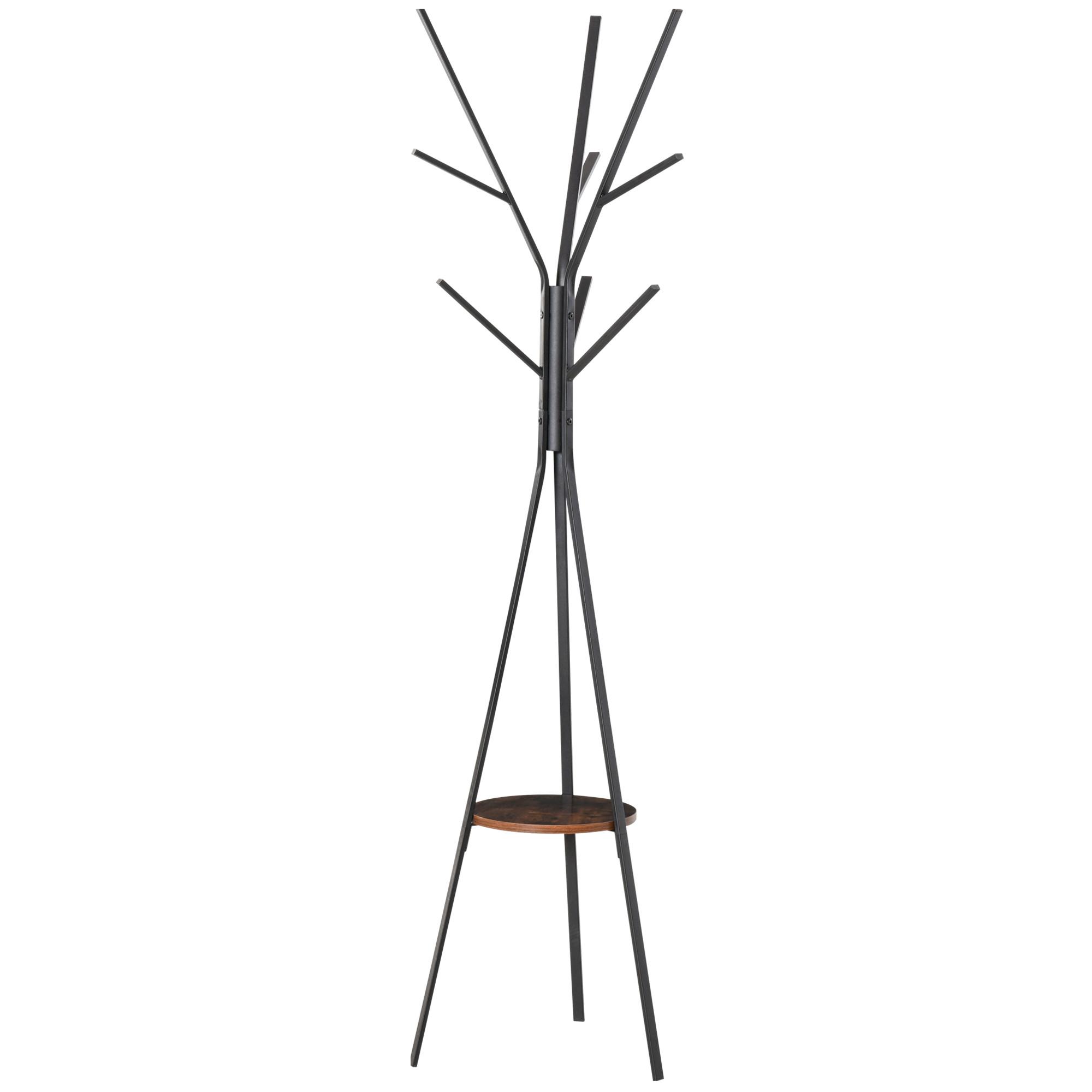 KLEIDERSTÄNDER - Braun, Metall (45/180/45cm) - HOMCOM