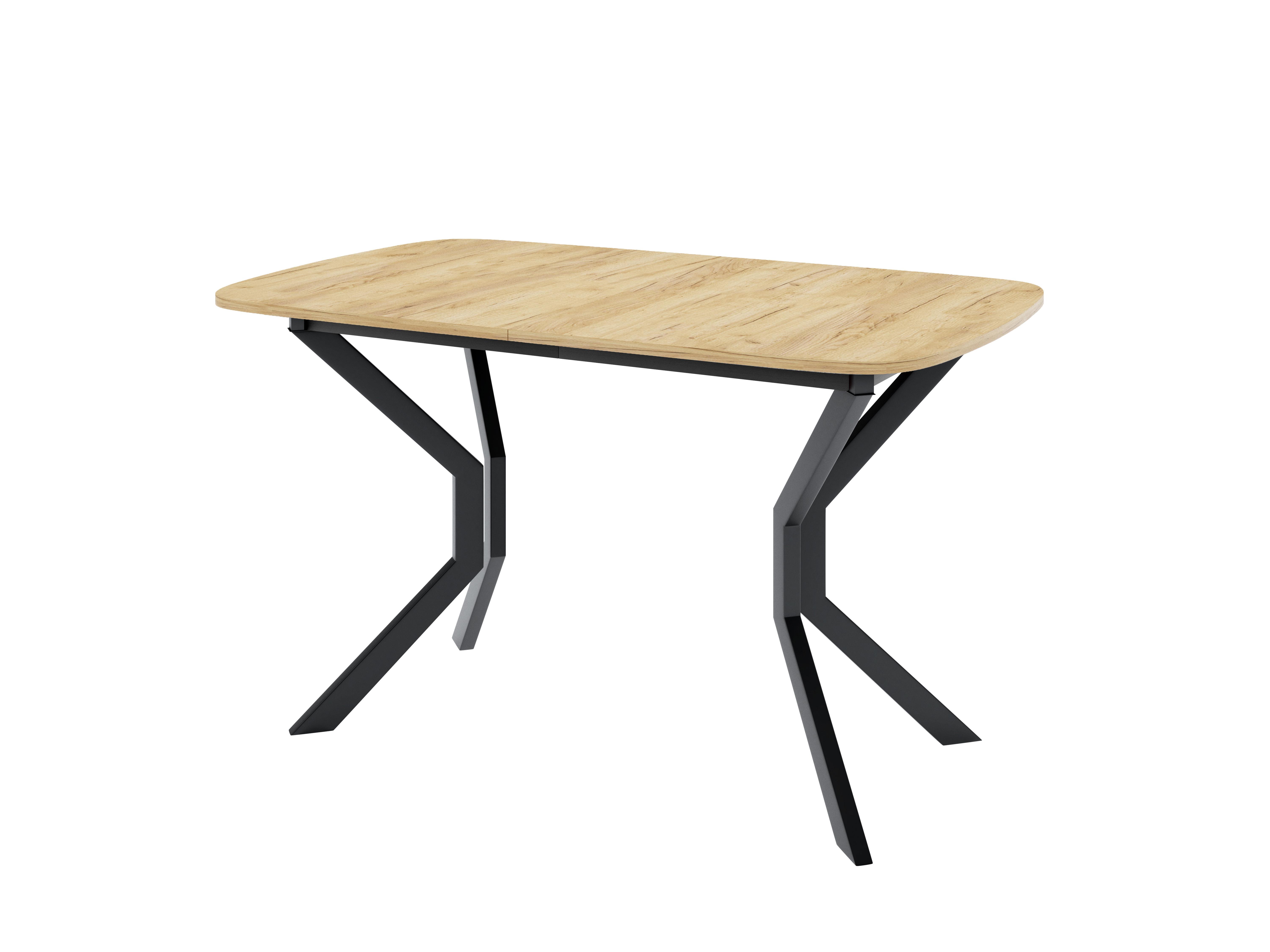 ESSTISCH NICO M Ausziehbar 130 - 170 / 80 x 77 cm - Goldfarben/Schwarz, Holz (130/80/77cm) - MASSENO