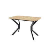 ESSTISCH NICO M Ausziehbar 130 - 170 / 80 x 77 cm - Goldfarben/Schwarz, Holz (130/80/77cm) - MASSENO