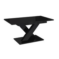 ESSTISCH RUDEN Ausziehbar 140 - 180 / 80 x 76 cm - Schwarz Hochglanz/Schwarz, Holz (140/80/76cm) - MASSENO