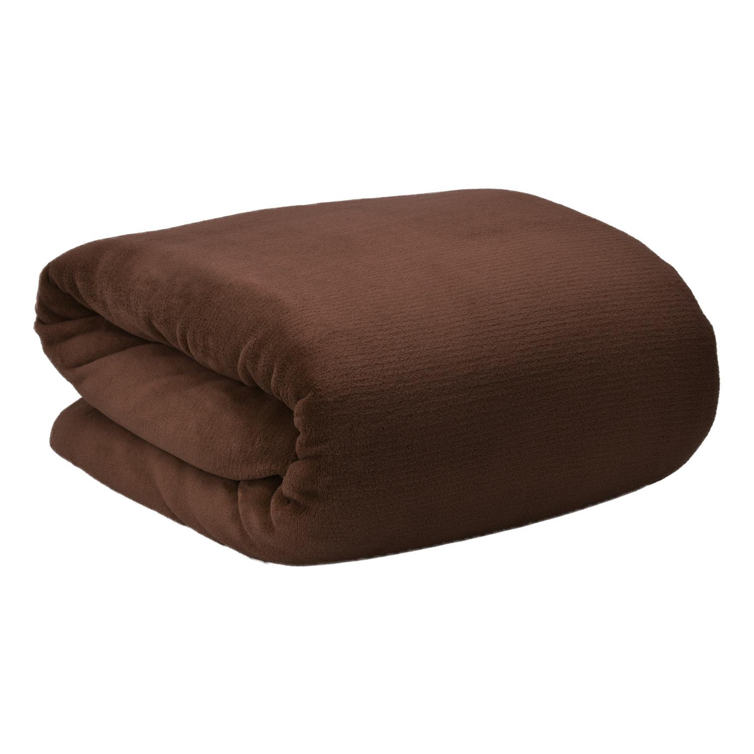 DECKE Aurelia 220/240 cm Dunkelbraun - Dunkelbraun, Textil (240/220cm) - Beautissu 