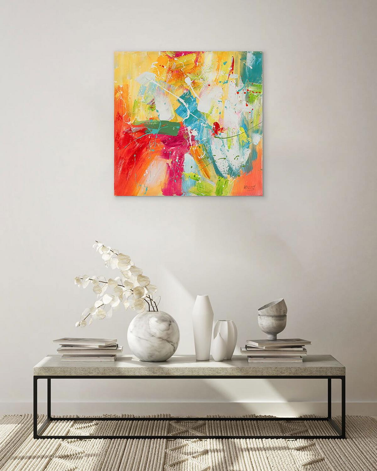 LEINWANDBILD 80/80 cm - Multicolor, Textil (80/80cm) - KUNSTLOFT
