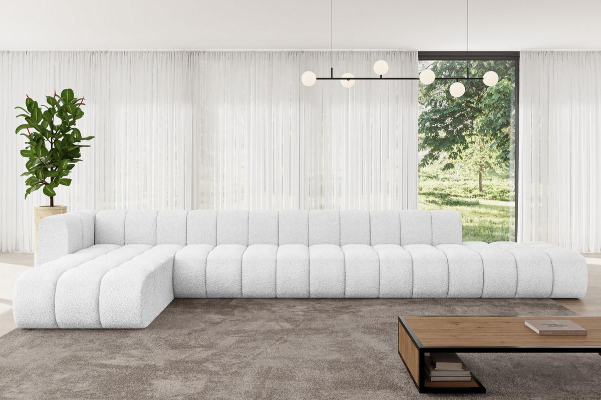 ECKSOFA modulares Sofa Zuvon-L3 - 478x177x70 cm Weiß - Weiß, Holzwerkstoff/Textil (478/177cm) - ALTDECOR