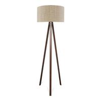 STEHLEUCHTE Newport - Hellbraun, Holzwerkstoff/Textil (38/38/140cm) - lux.pro