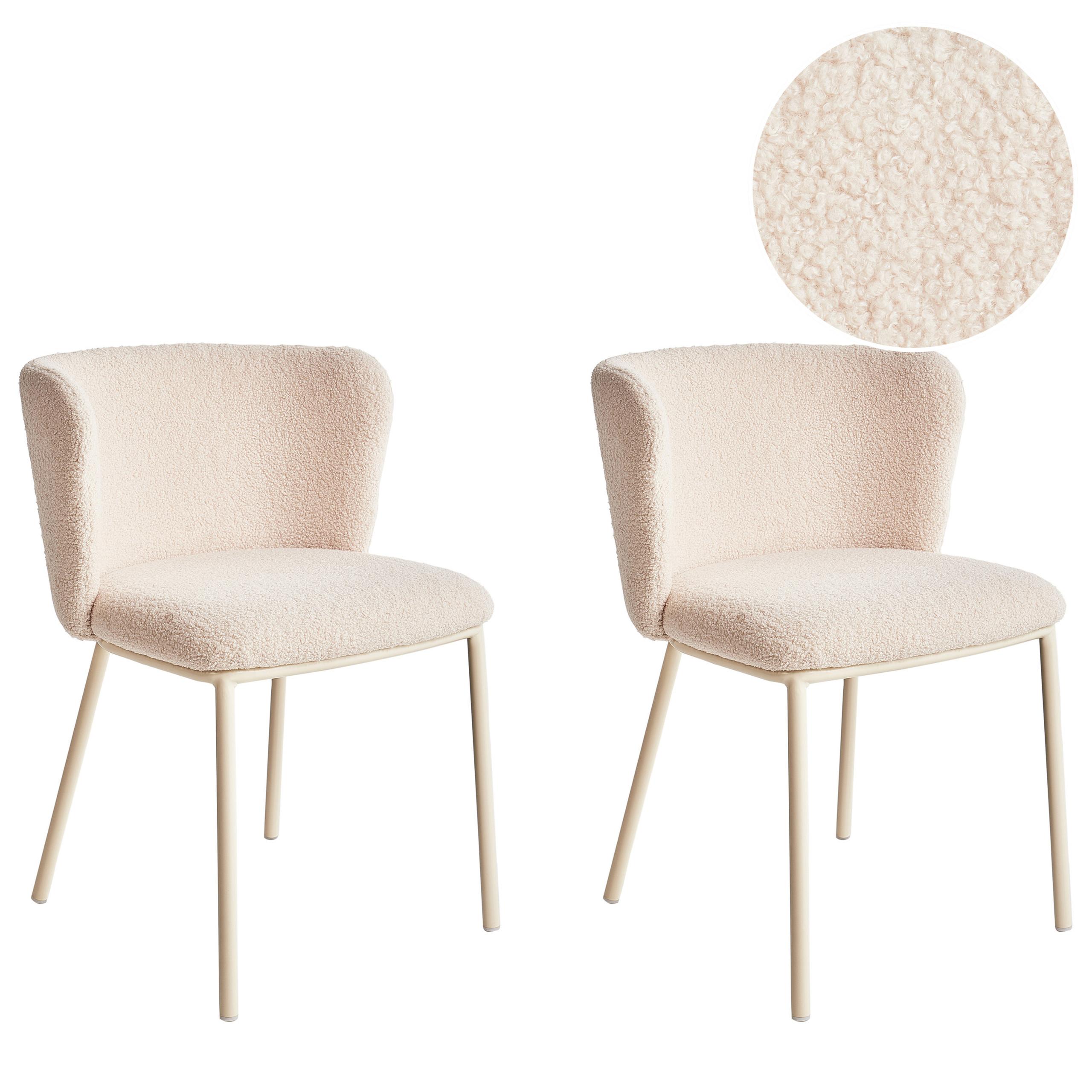 ESSZIMMERSTUHL Beige Mina II - Beige, Textil (45/75/52cm) - Beliani