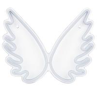 NEONLICHT LED Wanddeko weiß Engelsflügel 33 cm GABRIEL - Weiß, Kunststoff (2/40/33cm) - Beliani