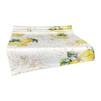 TISCHLÄUFER Italy Collection Zitronen 40/130 cm - Ecru/Gelb, Textil (40/130cm) - beties Heimtextil