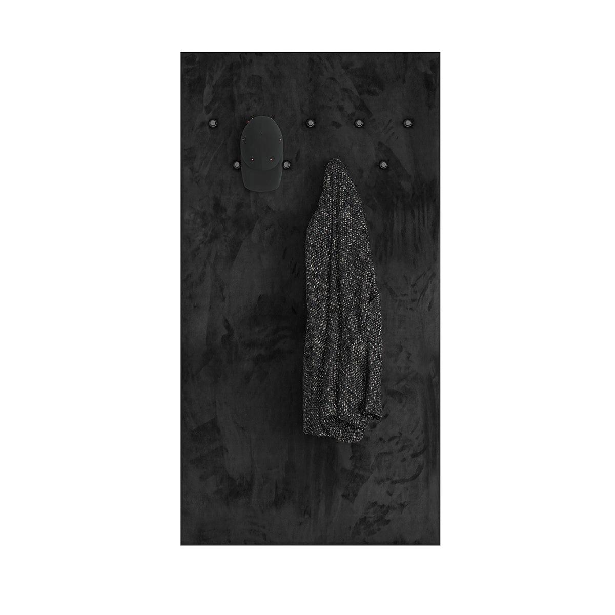 VITRINE Nilo Schwarz - Schwarz, Holzwerkstoff (80/153/3cm) - Petits-meubles