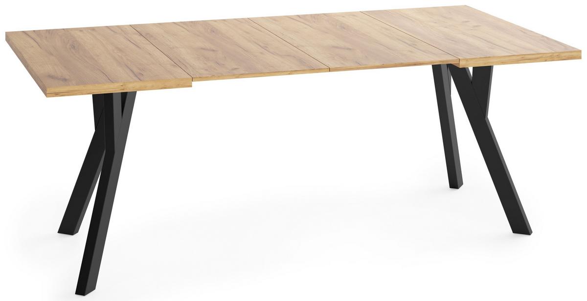 WFL GROUP TISCH Clover, Quadratisch, Ausziehbar, mit Schwarzen ...