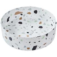 AUFSATZWASCHBECKEN 40 cm Nules - Multicolor/Weiß, Keramik (40/10/40cm) - Beliani