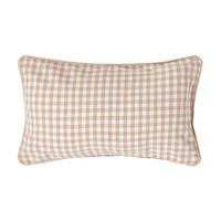 KISSENHÜLLE Vichy-Karo 30/50 cm, 100% Baumwolle - Beige, Textil (30/50cm) - Homescapes