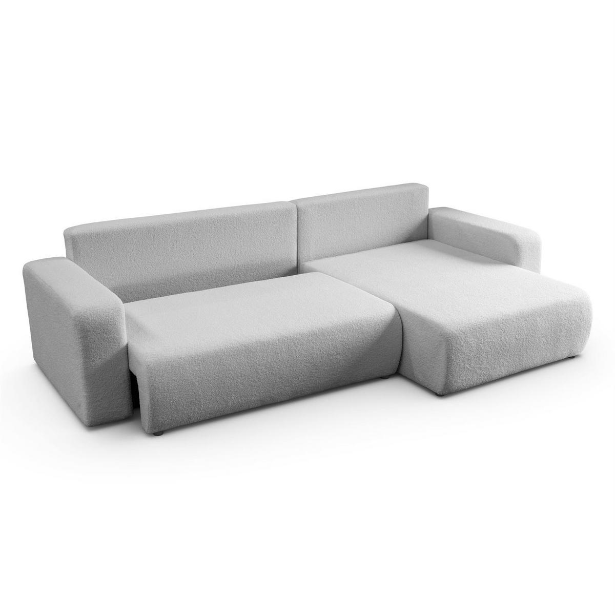 ECKSOFA VESPO XL mit Schlaffunktion und Bettzeugkasten - Grau, Textil (267/143cm) - Lookway