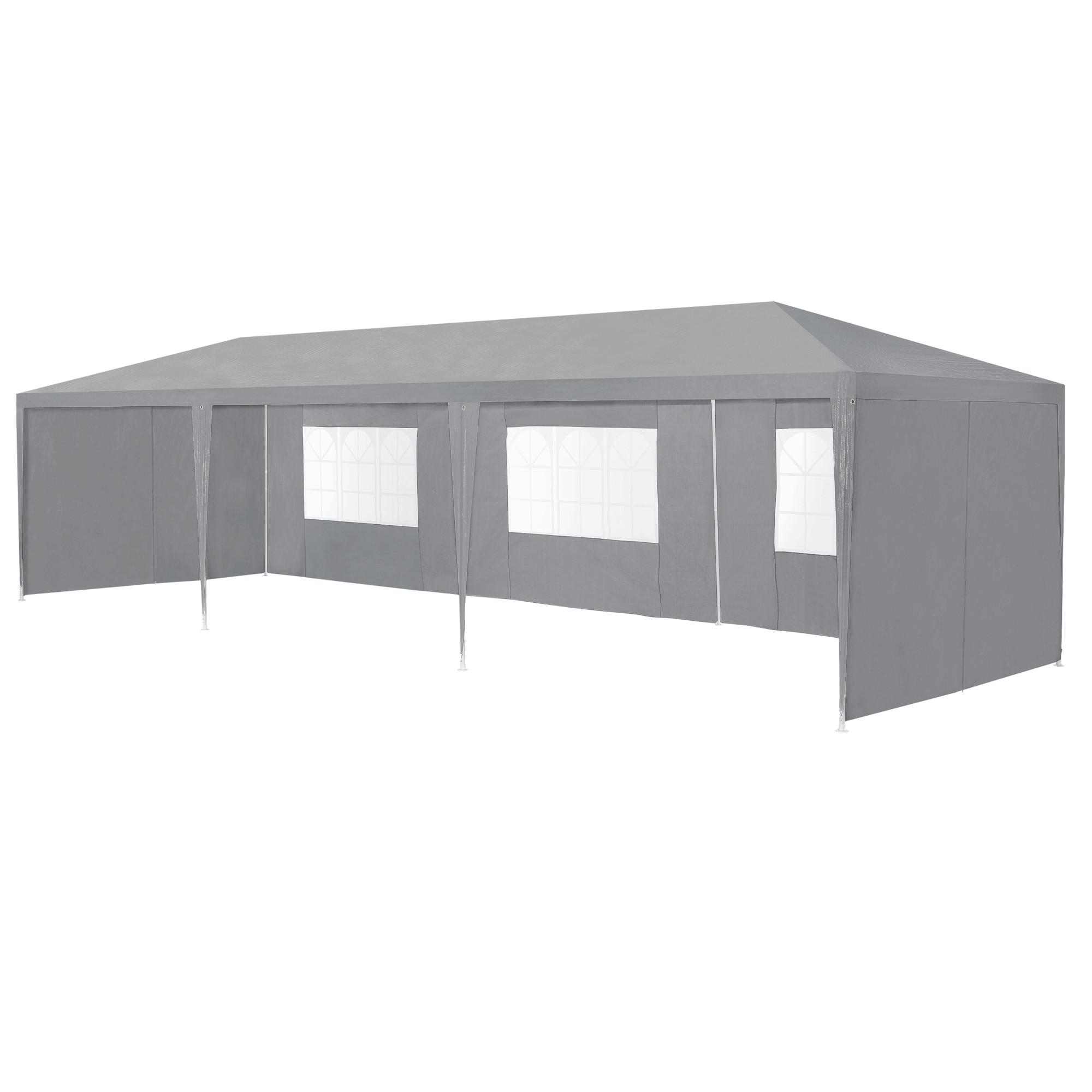 PARTYZELT Wedau - Dunkelgrau, Kunststoff/Metall (900/255/300cm) - casa.pro