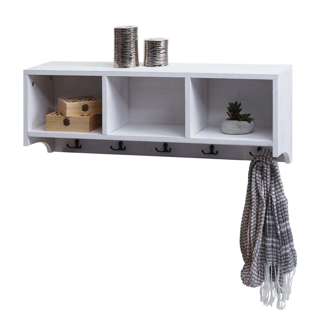 WANDREGAL Weiß - Weiß, Holzwerkstoff (80/30/20cm) - MCW