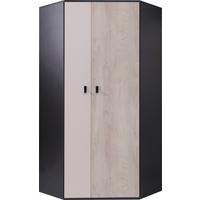 DREHTÜRENSCHRANK ISEO 90/190/90cm 2-türig Eichefarben - Blau/Eichefarben, Holzwerkstoff (90/190/90cm) - MASSENO