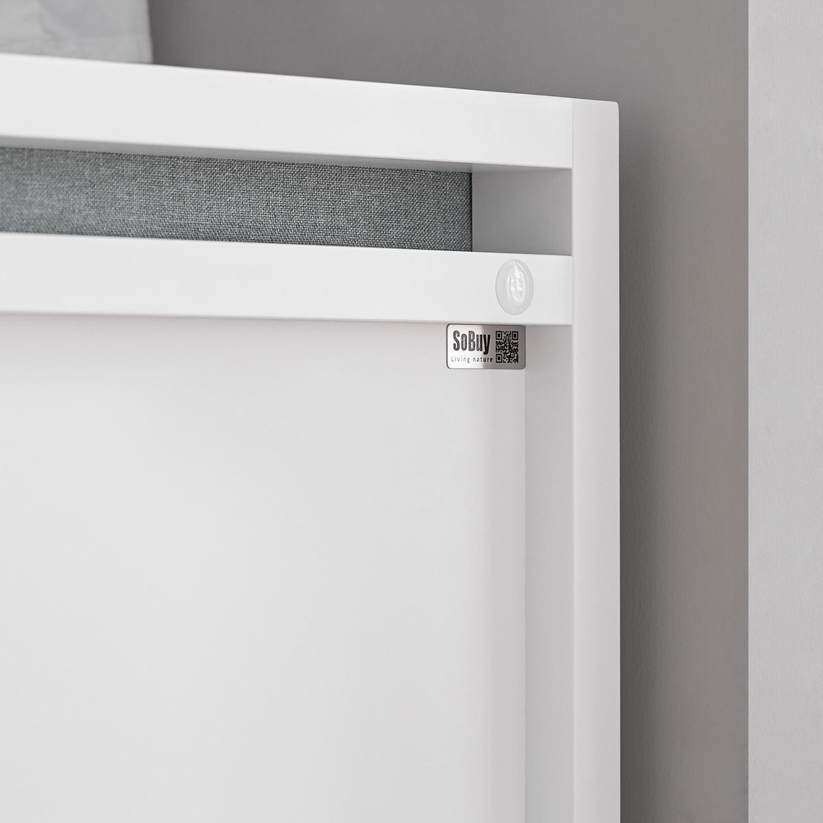 SCHUHBANK Weiß - Weiß, Holzwerkstoff (100/40/40cm) - SoBuy
