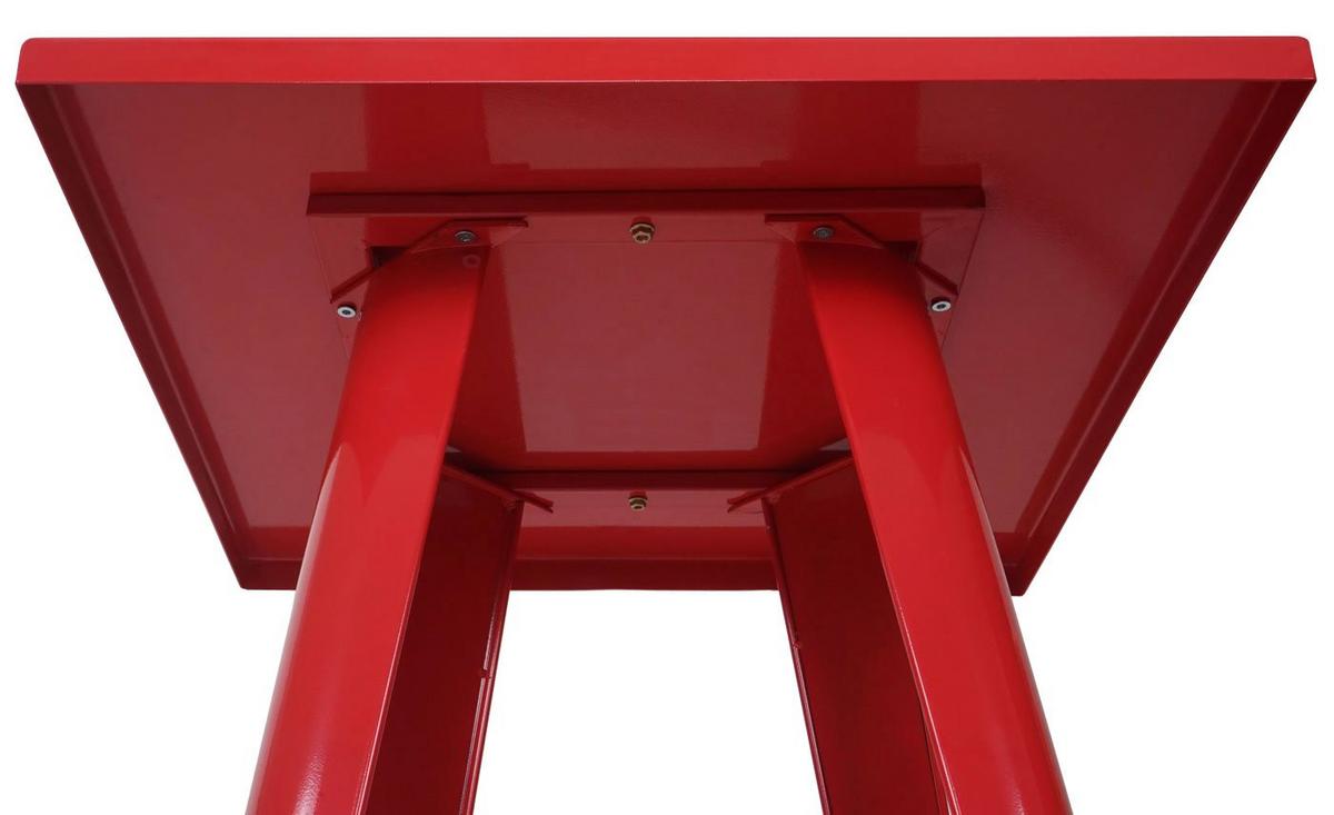 STEHTISCH METALL eckig Rot - Rot, Metall (60/60/105cm) - MCW