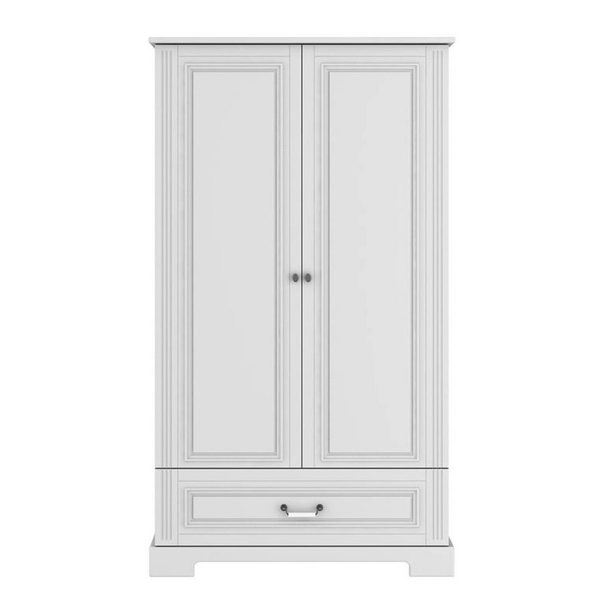 SCHRANK 2 Türen Weiß - Weiß, Holzwerkstoff (102/180/51cm) - Petits-meubles