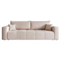 SCHLAFSOFA Leros - Beige, Holzwerkstoff/Textil (244/79/93cm) - Fun Möbel