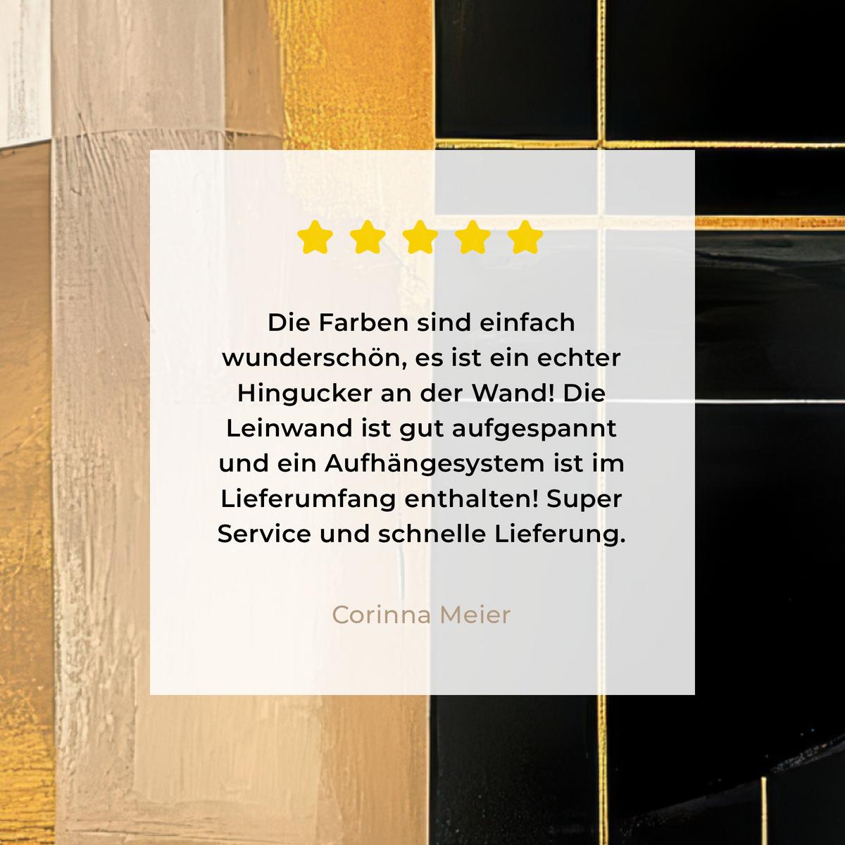 LEINWANDBILD Abstrakt - Gold - Bronze - Grün - Formen - Modern Deko Wohnzimmer 20x20 cm - Multicolor, Textil (20/20cm) - MuchoWow