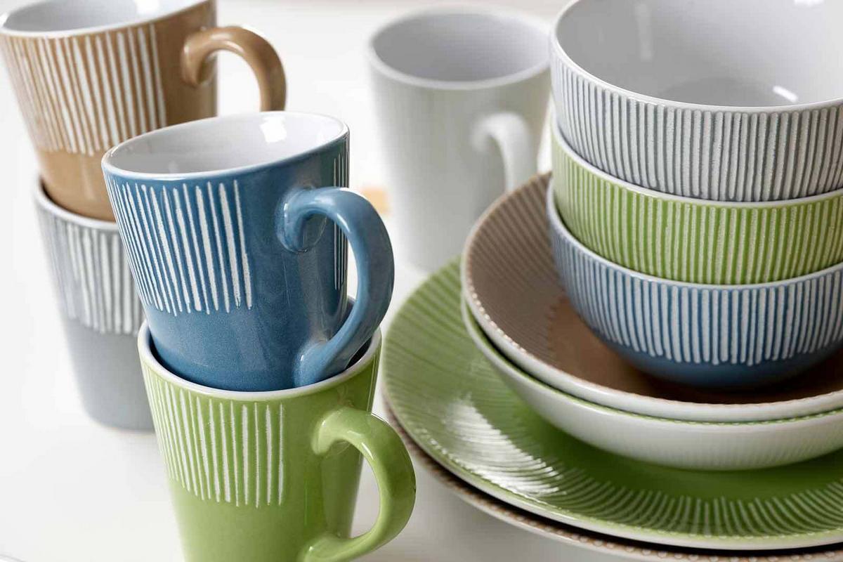 FRÜHSTÜCKS-SET Banda Beige 18-tlg. - Beige, Keramik (2/2/2cm) - Ritzenhoff Breker