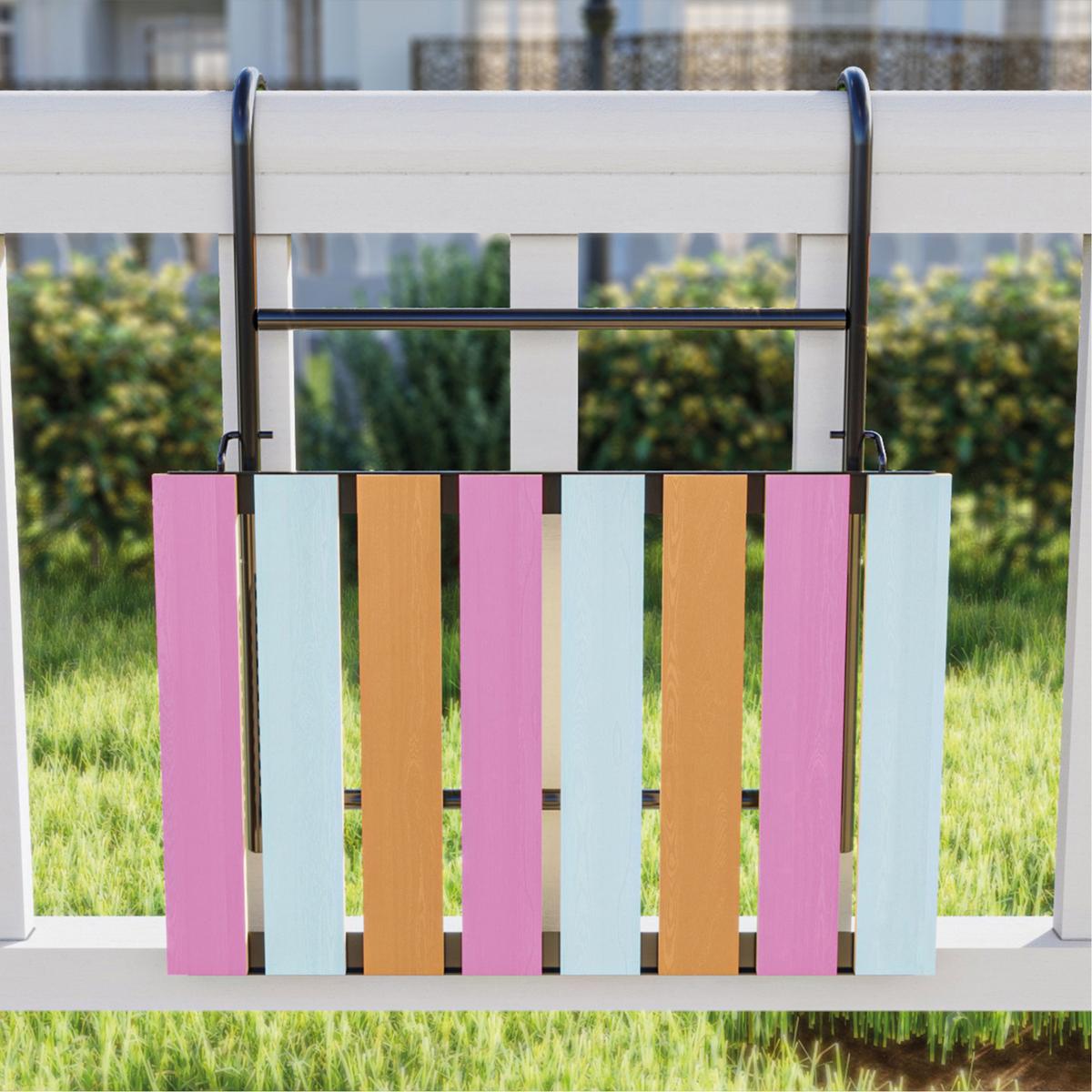 BALKONHÄNGETISCH Petäjävesi - Multicolor, Holz/Metall (40/60/58cm) - [en.casa]