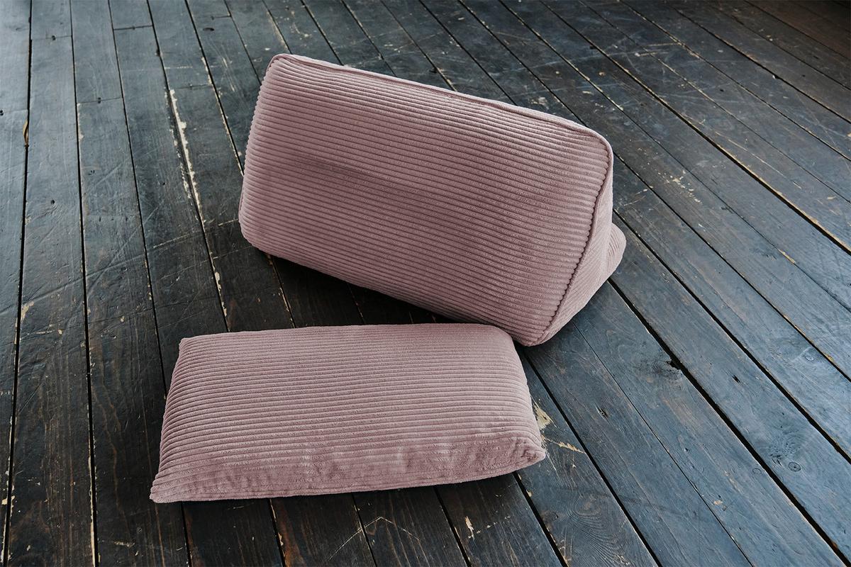 RÜCKENKISSEN WIOLO SOFT Pink Cord - Rosa, Textil (83/46cm) - KAWOLA
