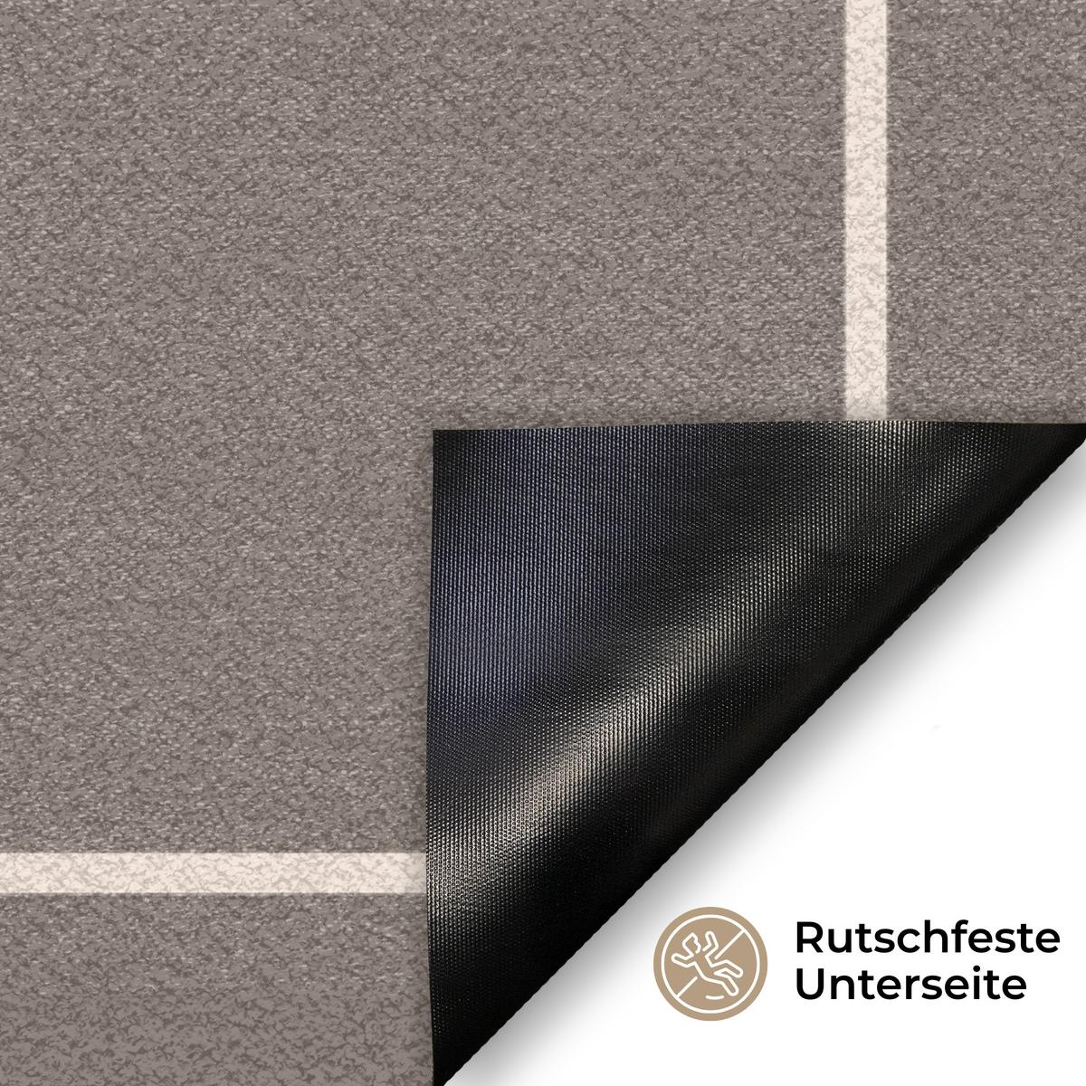 FUSSMATTE Willkommen - Braun Schmutzfänger 60x40 cm - Taupe, Kunststoff (60/0.4cm) - MuchoWow