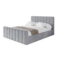 POLSTERBETT mit Bettkasten, Fußteil und Lattenrost, Boxbett ohne Matratze - STERA-Z 160x200 Hellgrau - Hellgrau, Holzwerkstoff/Textil (160/200cm) - ALTDECOR