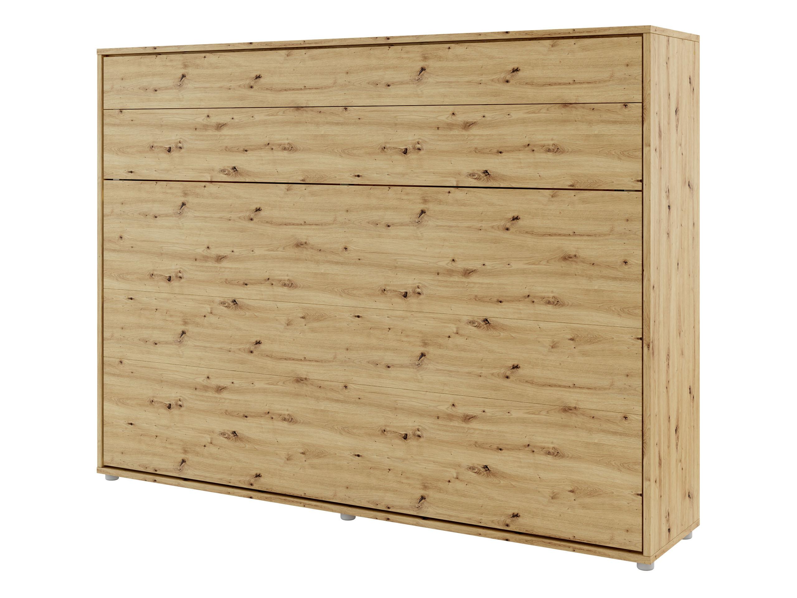 SCHRANKBETT Bed-Concept BC-04 140x200 - Eiche Artisan/Grau, Holz/Holzwerkstoff (140/200cm) - MIRJAN24